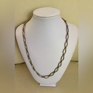 NWOT Paper Clip Stainless Steel Chain Statement Necklace - c 18.5 in L